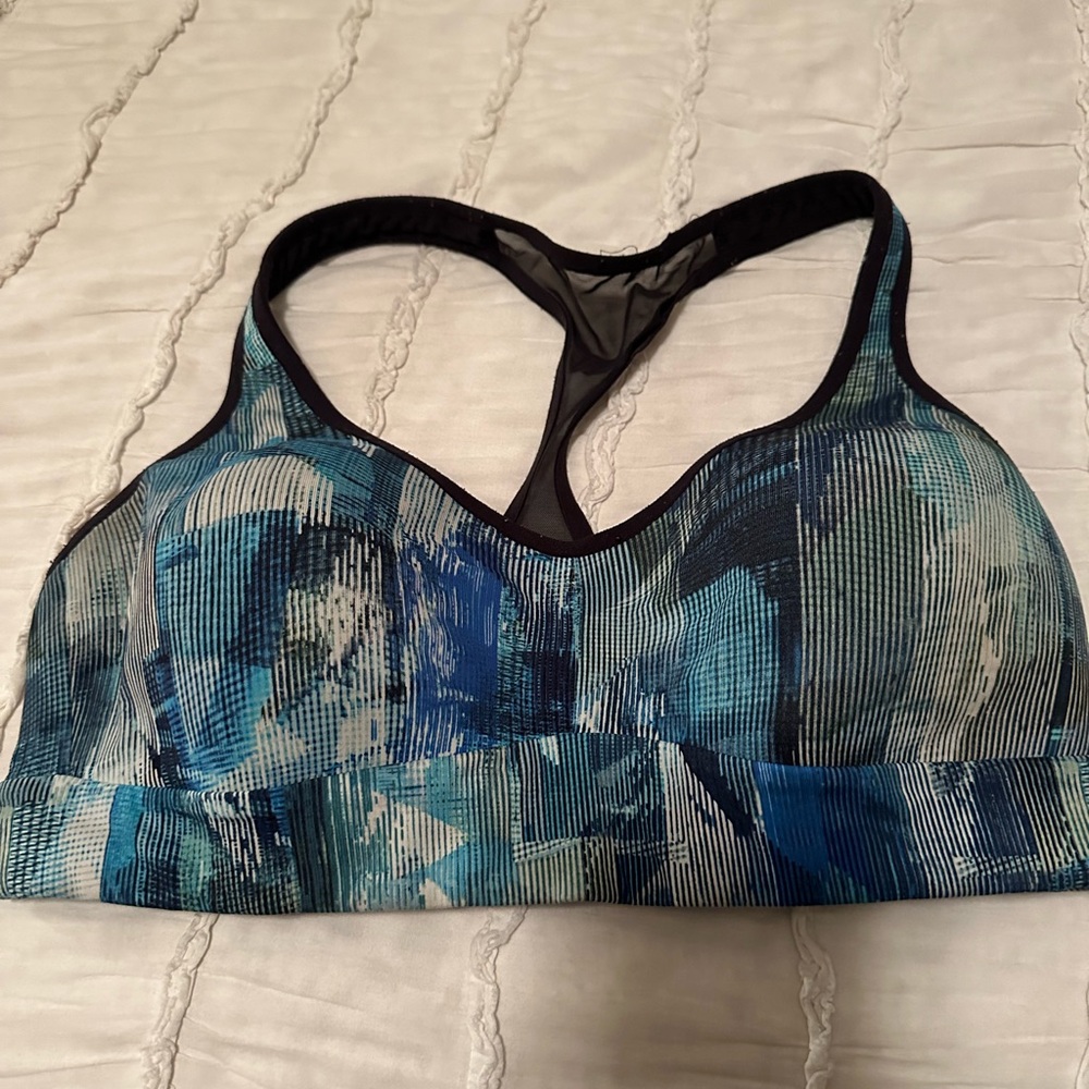 Lululemon sports bra: blue and mesh